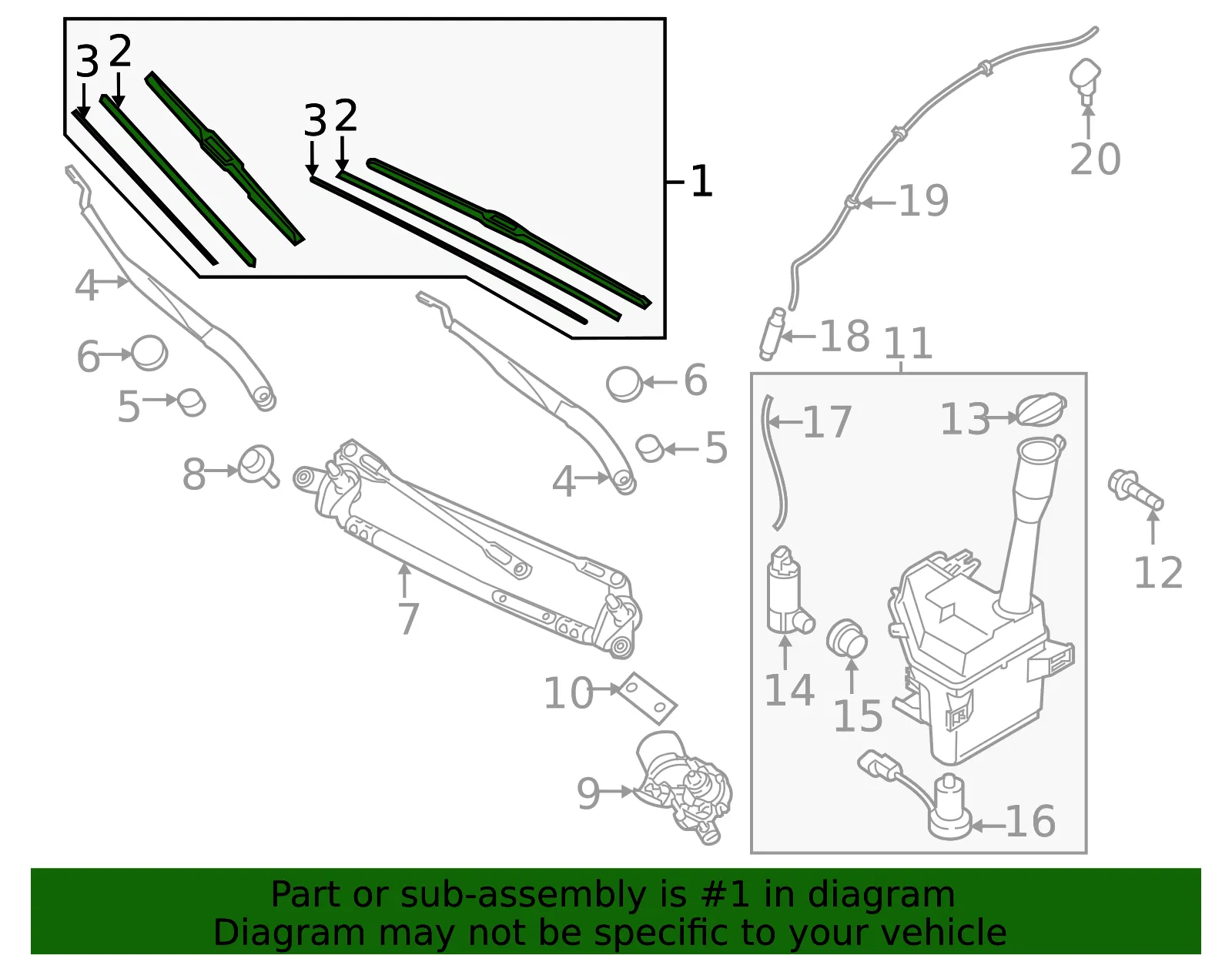 Wiper Blade - Kia (00009 ADU26UKA) - view 3